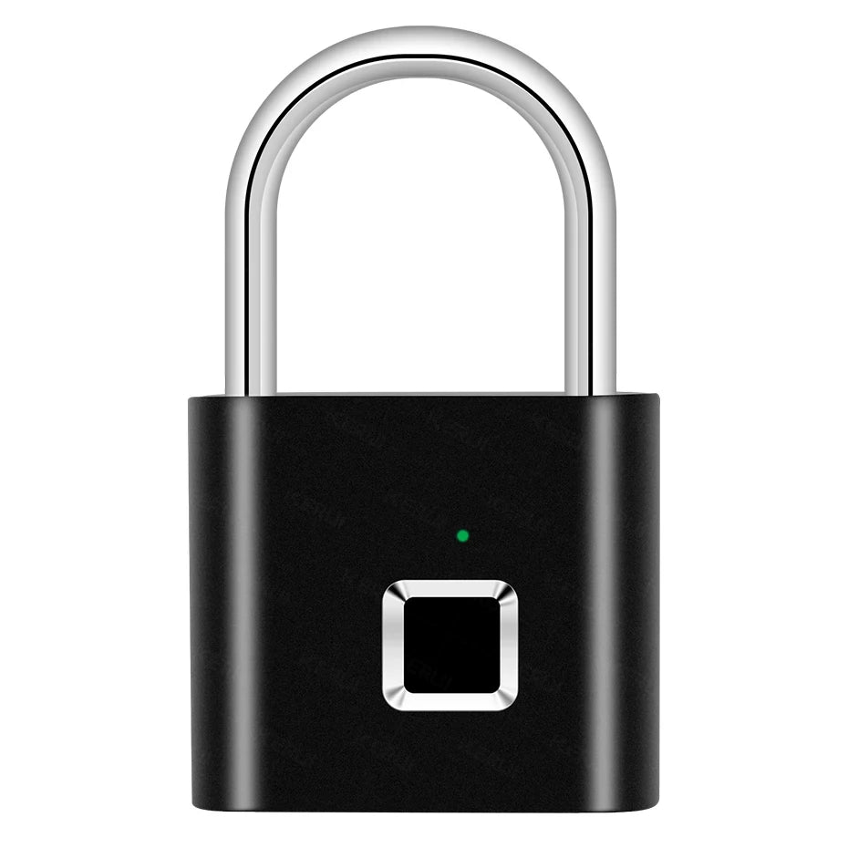 Smart Fingerprint Padlock Waterproof Fingerprint Keyless Door Lock Type C Rechargeable Security Padlock for House
