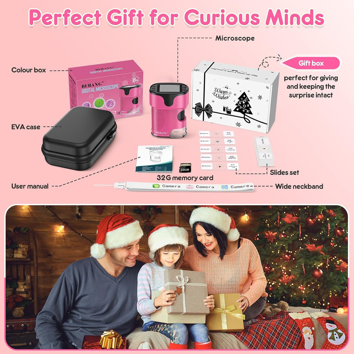 Kids Digital Microscope Science Gift: Complete STEM Toy Kit for Ages 4-12