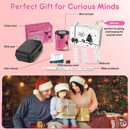 Kids Digital Microscope Science Gift: Complete STEM Toy Kit for Ages 4-12