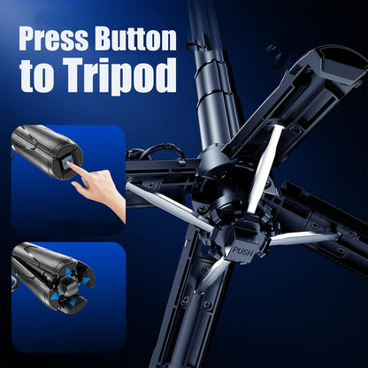 4 in 1 Magnetic Tripod Pocket Selfie Stick Extends to 18.7In