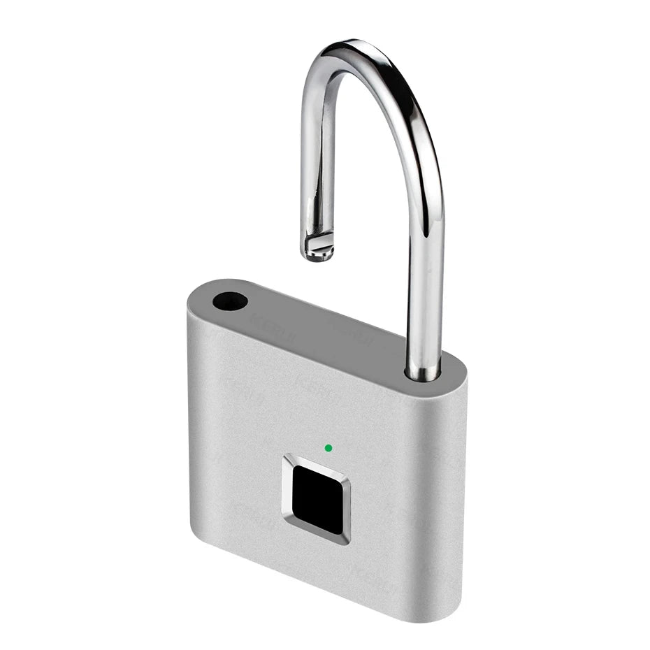 Smart Fingerprint Padlock Waterproof Fingerprint Keyless Door Lock Type C Rechargeable Security Padlock for House