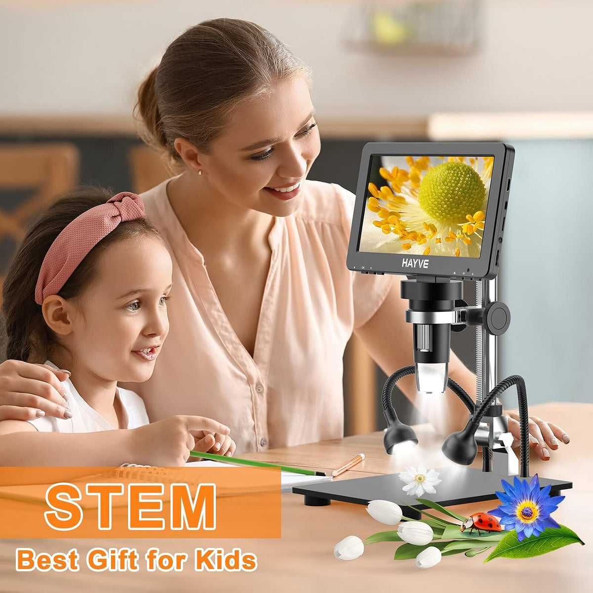 7'' HDMI Digital Microscope 1200X Coin Microscope View Entire Coin