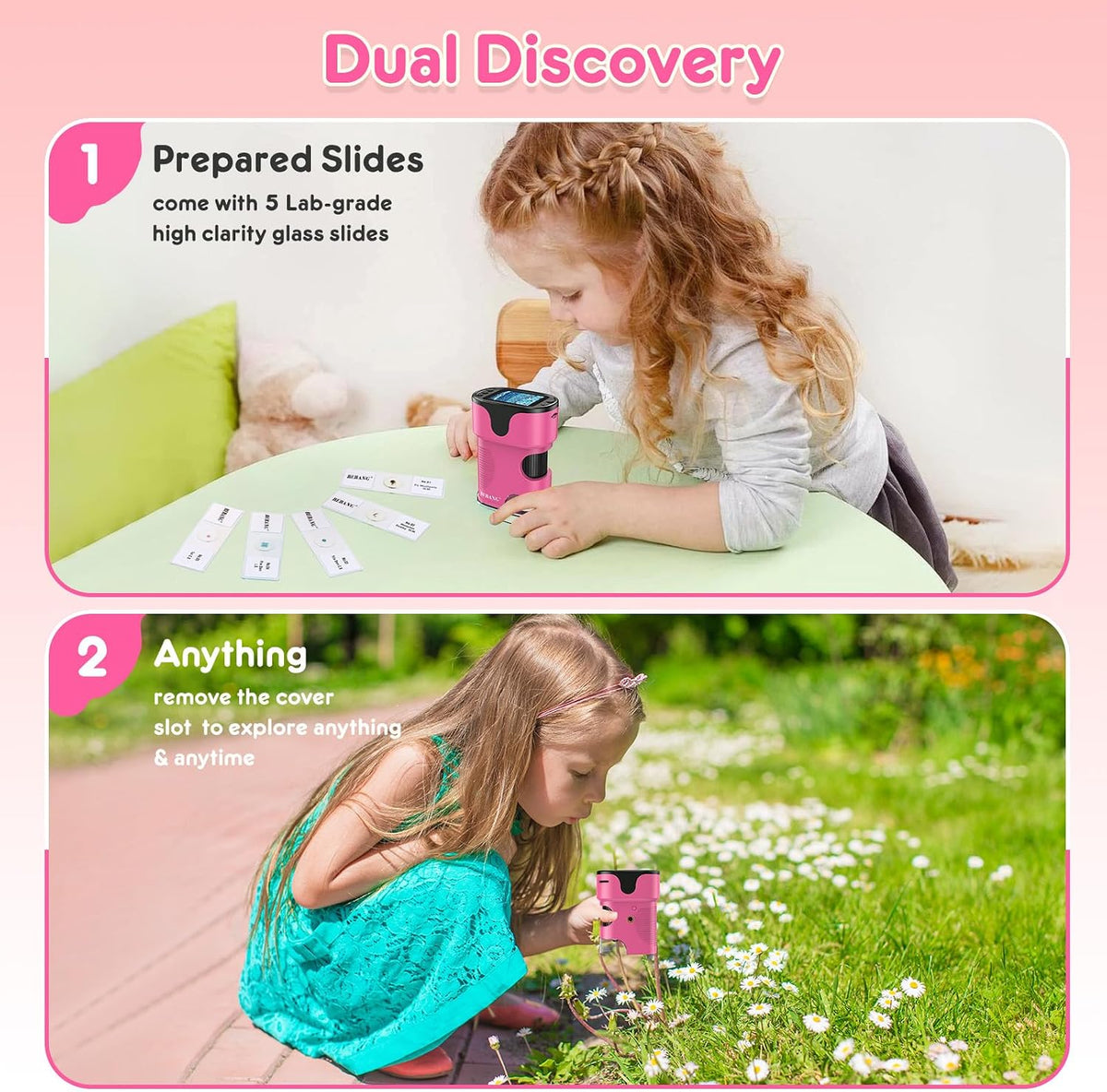 Kids Digital Microscope Science Gift: Complete STEM Toy Kit for Ages 4-12
